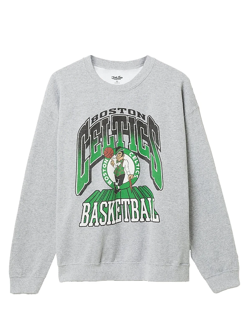 Junk Food Clothing Unisex Nba Boston Celtics Backcourt Crew Fleece Sweatshirt