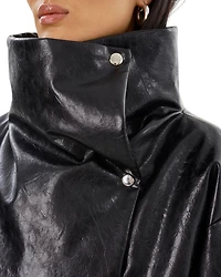 Ronnie Asymmetric Faux Leather Jacket