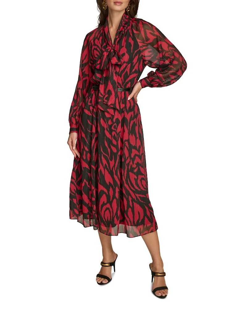 Printed Chiffon A Line Dress