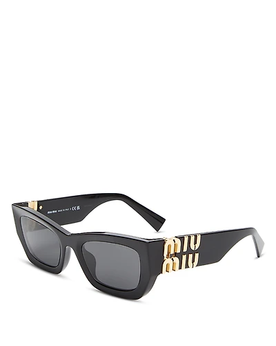Miu Mu Rectangle Sunglasses, 53mm