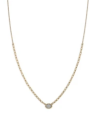 14K Yellow Gold Diamond Pendant Necklace, 0.25 tcw