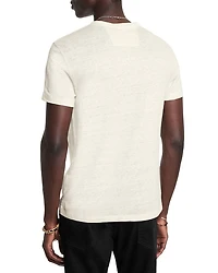 Floral Skull Graphic Print Linen Tee