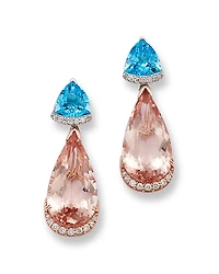 Bloomingdale's Fine Collection 14K Rose Gold Morganite Drop Earrings