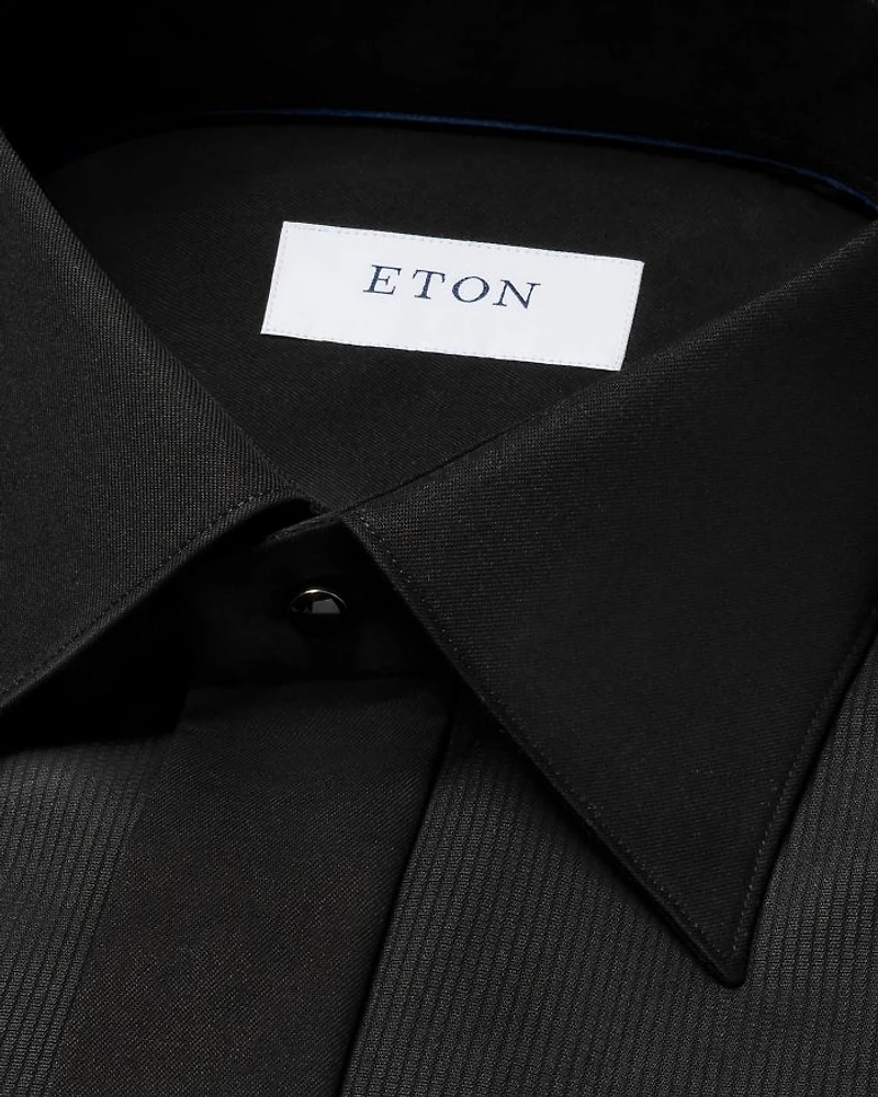 Slim Fit Plissé Bib Formal Shirt