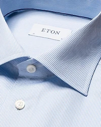 Contemporary Fit Fine Striped Twill Shirt