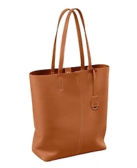 Tall Leather Soft Tote Bag