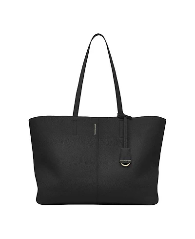 Large Leather Zipped Soft Tote