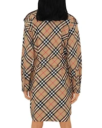 Check Cotton Shirt Dress