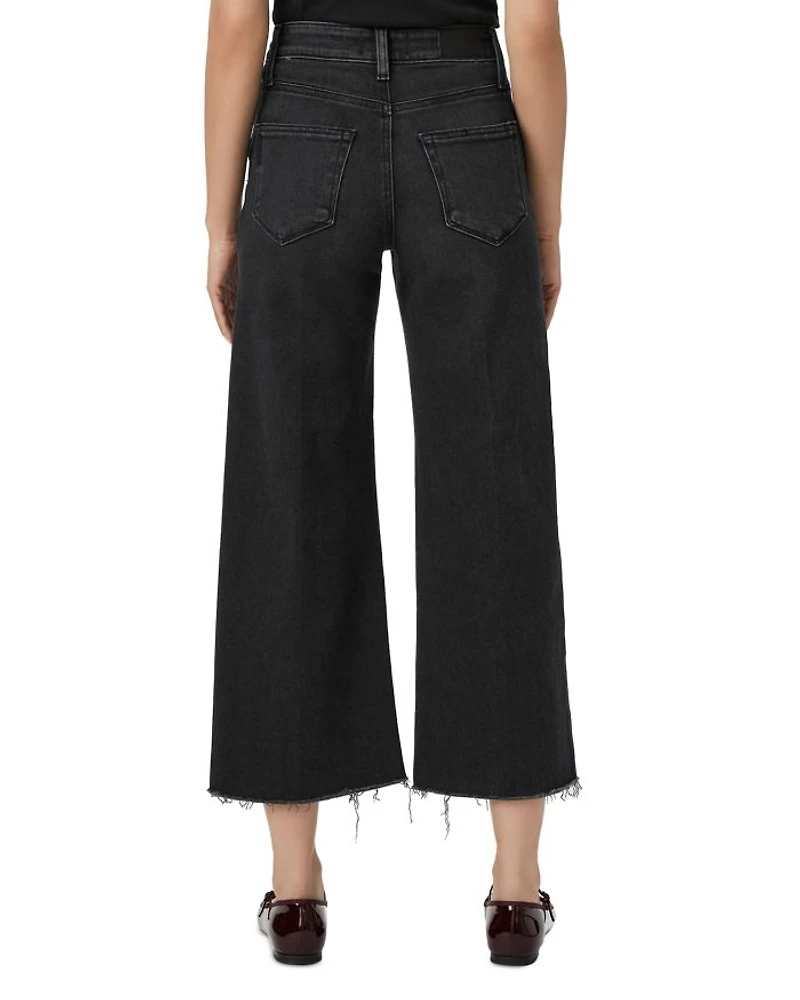 Petites Anessa High Rise Wide Leg Jeans Black Lotus
