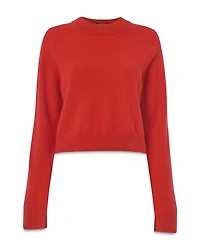 Cropped Crewneck Cashmere Sweater
