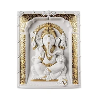 Lladro Lord Ganesha Wall Art Relief Sculpture