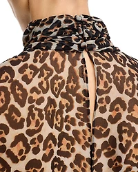 Carlotta Leopard Print Mini Dress