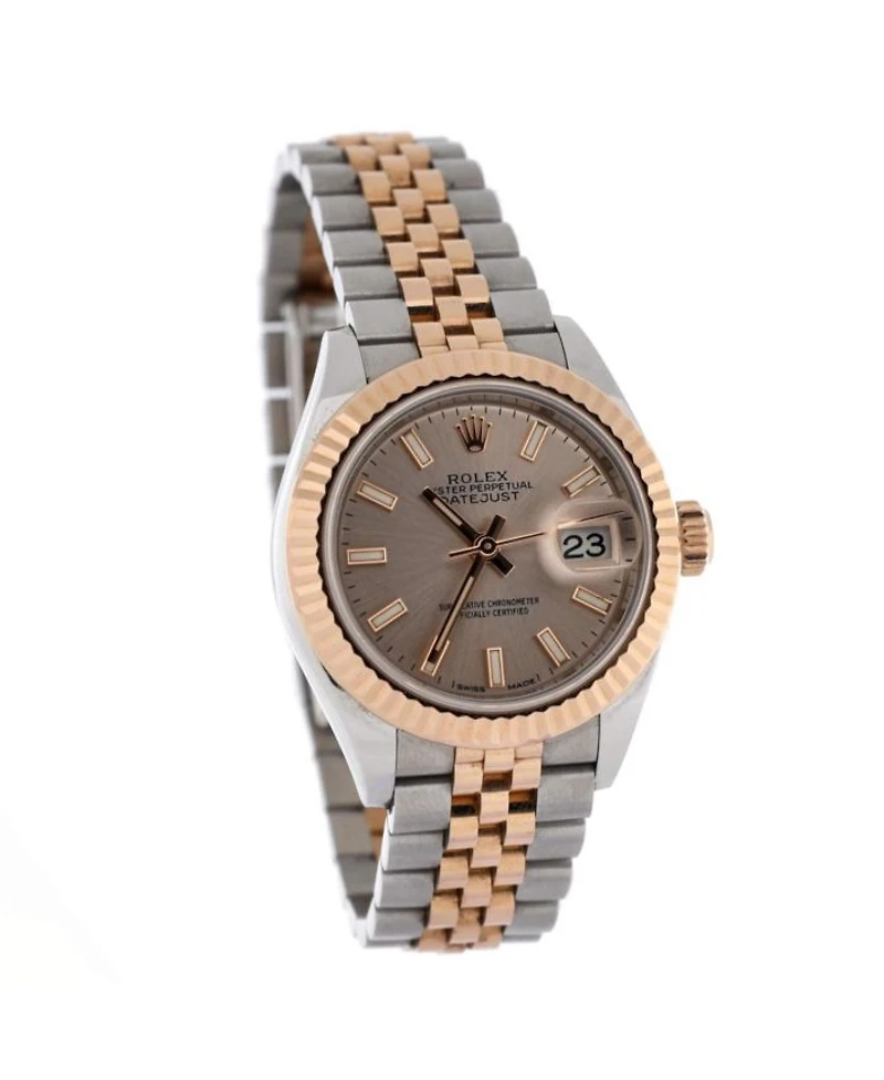 Oyster Perpetual Datejust Automatic Watch in Stainless Steel and Rose Gold 28mm
