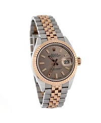 Oyster Perpetual Datejust Automatic Watch in Stainless Steel and Rose Gold 28mm