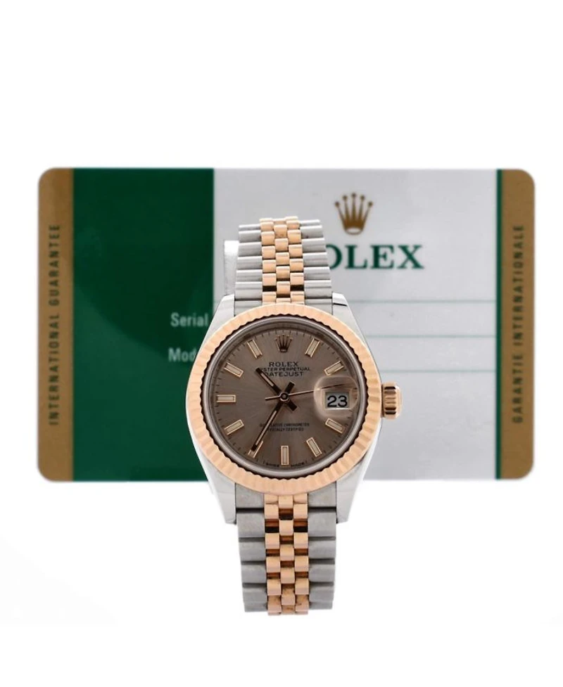 Oyster Perpetual Datejust Automatic Watch in Stainless Steel and Rose Gold 28mm