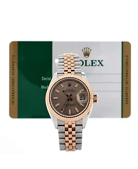 Oyster Perpetual Datejust Automatic Watch in Stainless Steel and Rose Gold 28mm