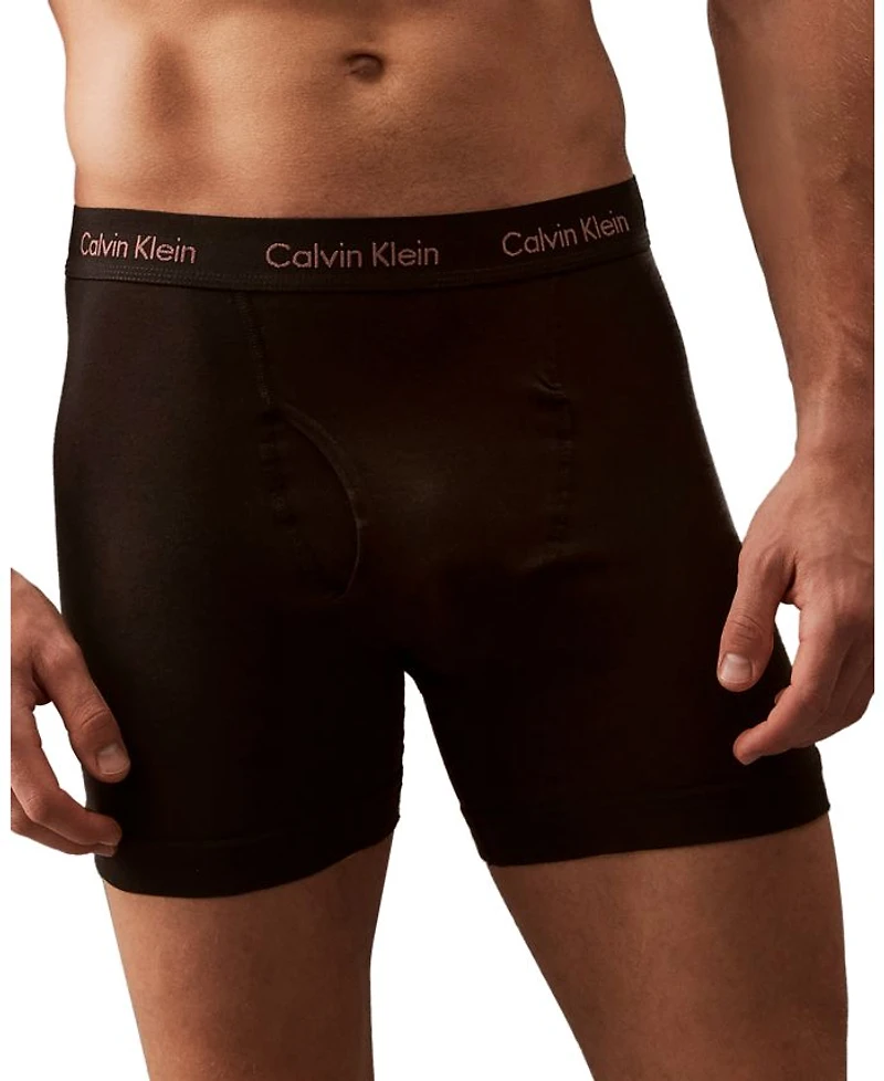 Cotton Stretch Moisture Wicking Boxer Briefs, Pack of 3