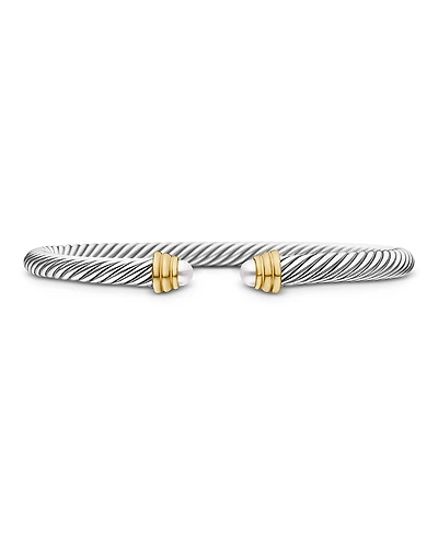 David Yurman Cable Classics Bracelet with Cultured Freshwater Pearls and 14K Gold