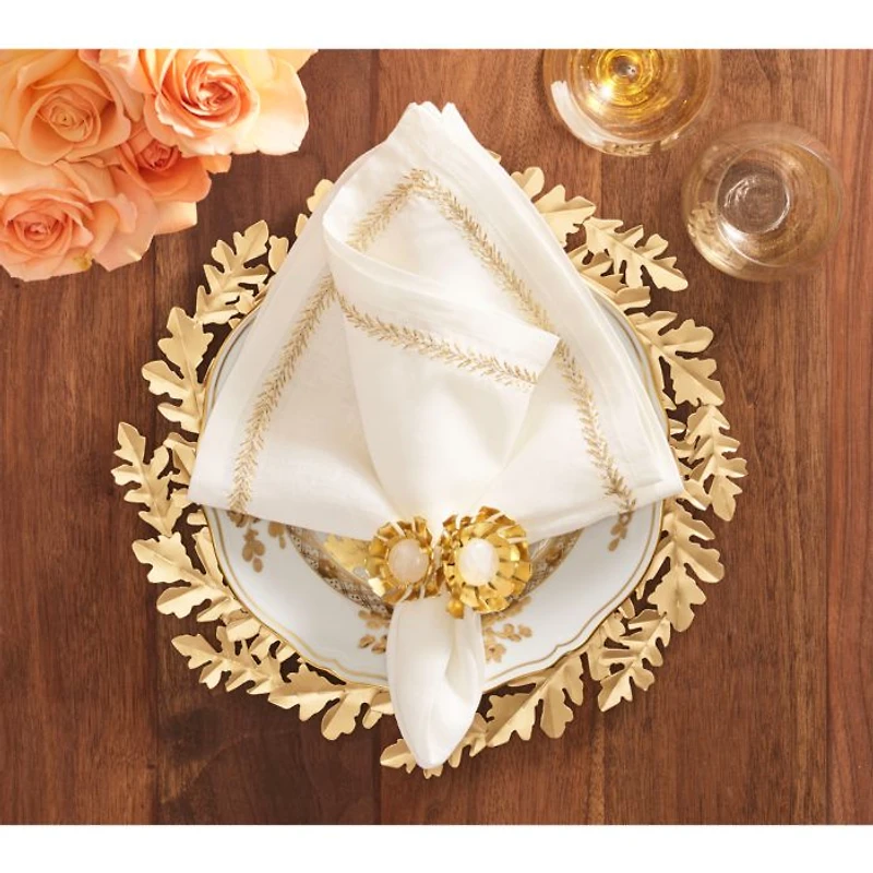 Gilded Leaves Charger, Set of 4