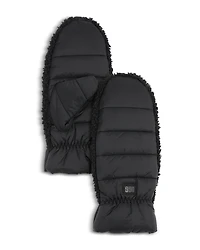 Ugg Fluff Faux Fur Trim Mittens