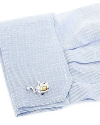 Two Tone Fishing Reel Cufflinks