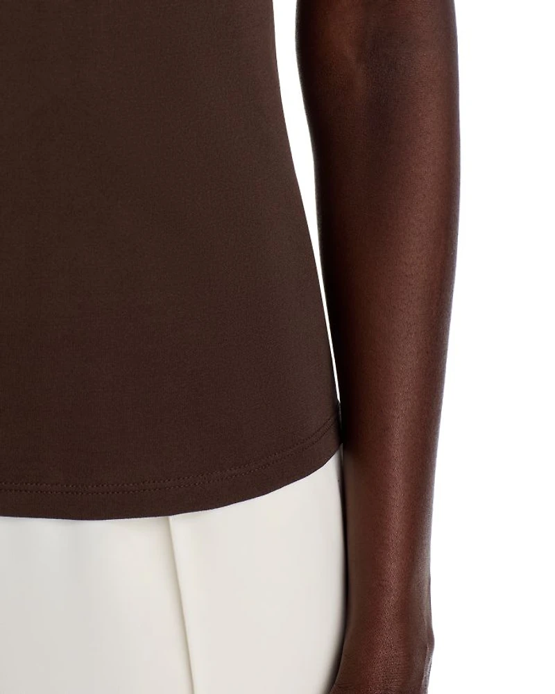 Stretch Silk Jersey Scoop Neck Tank