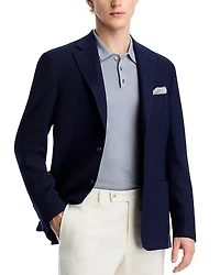 Vince Wool Pique Jersey Slim Fit Unstructured Sport Coat
