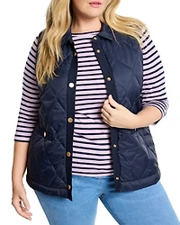 Knit Trim Puffer Vest