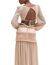 Rope Trim Fringe Dress