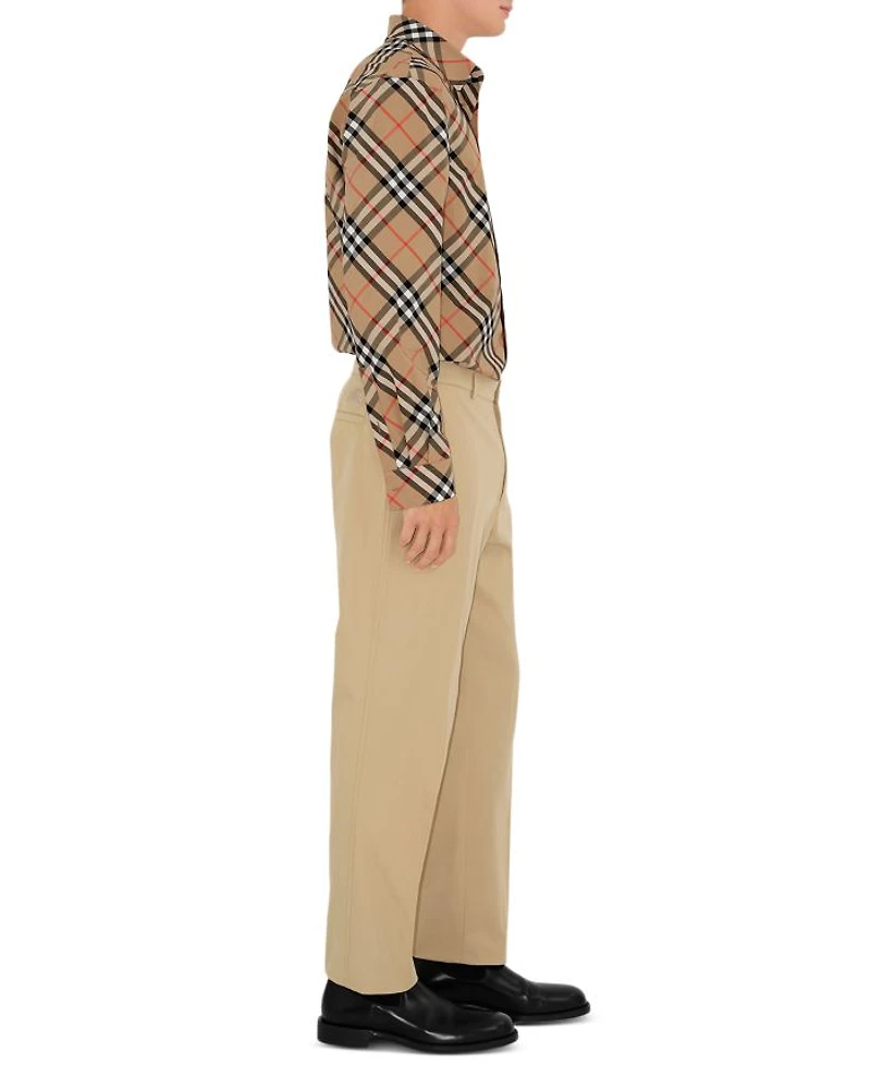 Classics Cotton Poplin Check Regular Fit Button Down Shirt