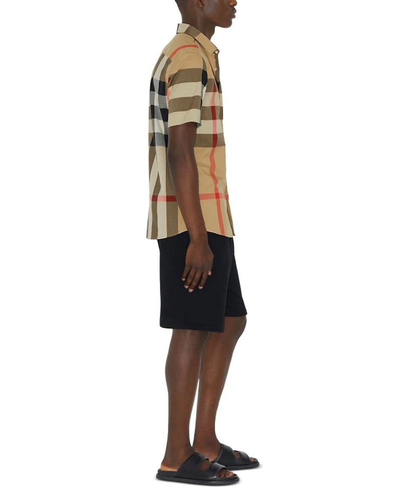 Summerton Cotton Poplin Check Slim Fit Button Down Shirt