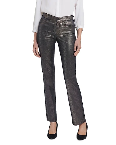 Nydj Marilyn Metallic Snake Embossed Pants