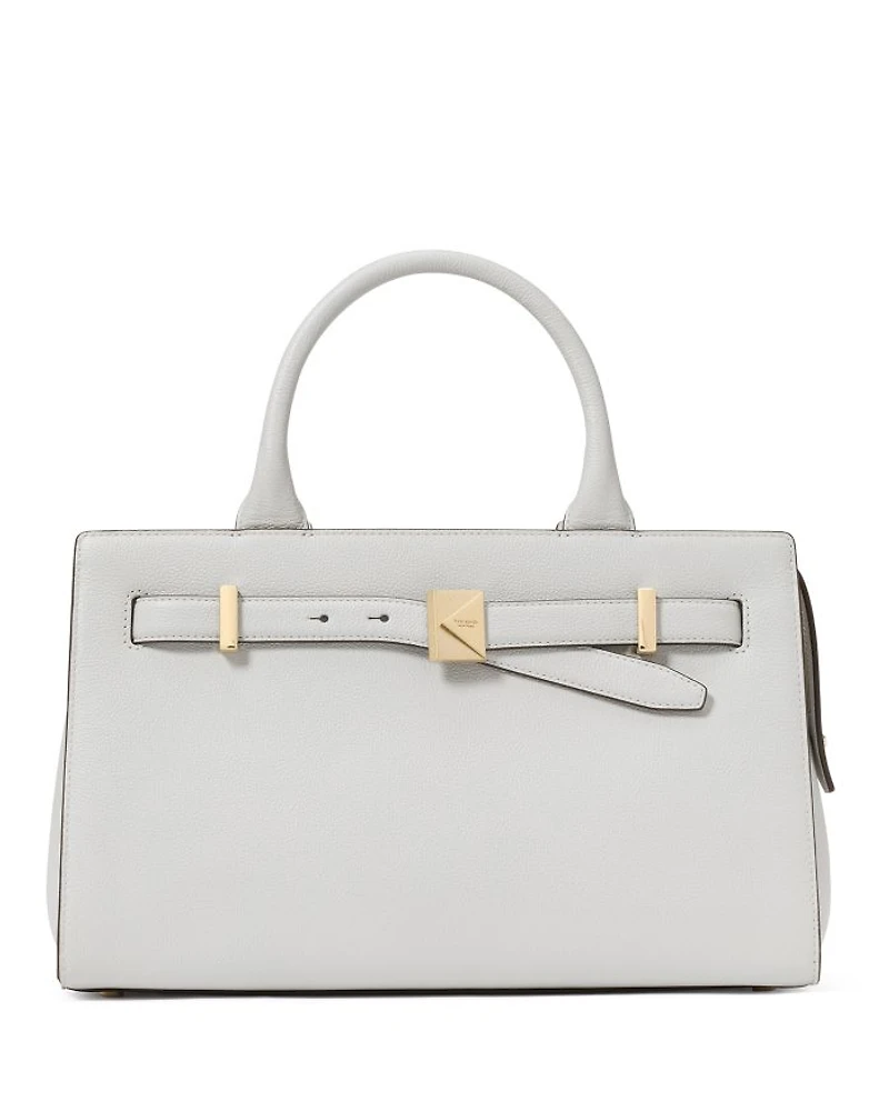 Deco Pebbled Leather Medium Satchel