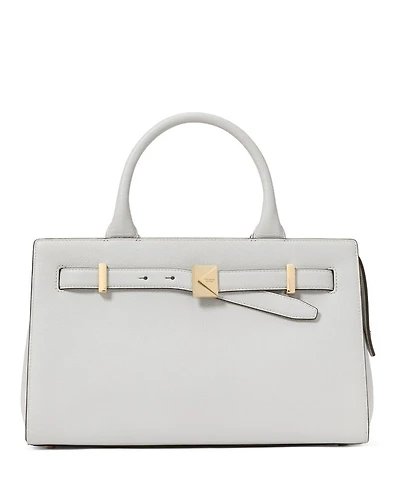Deco Pebbled Leather Medium Satchel