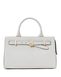 Deco Pebbled Leather Medium Satchel