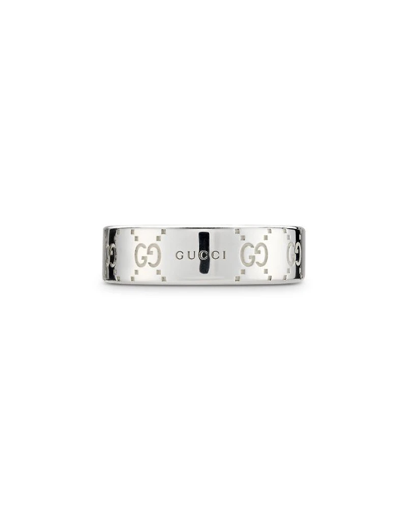 Sterling Silver Gucci Signature Logo Band