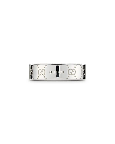 Sterling Silver Gucci Signature Logo Band