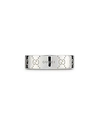 Sterling Silver Gucci Signature Logo Band