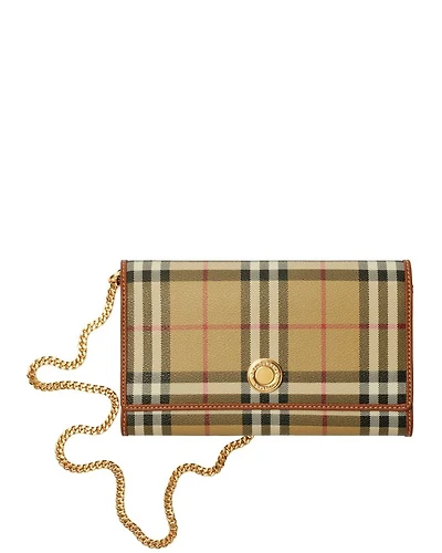 Check Chain Strap Wallet