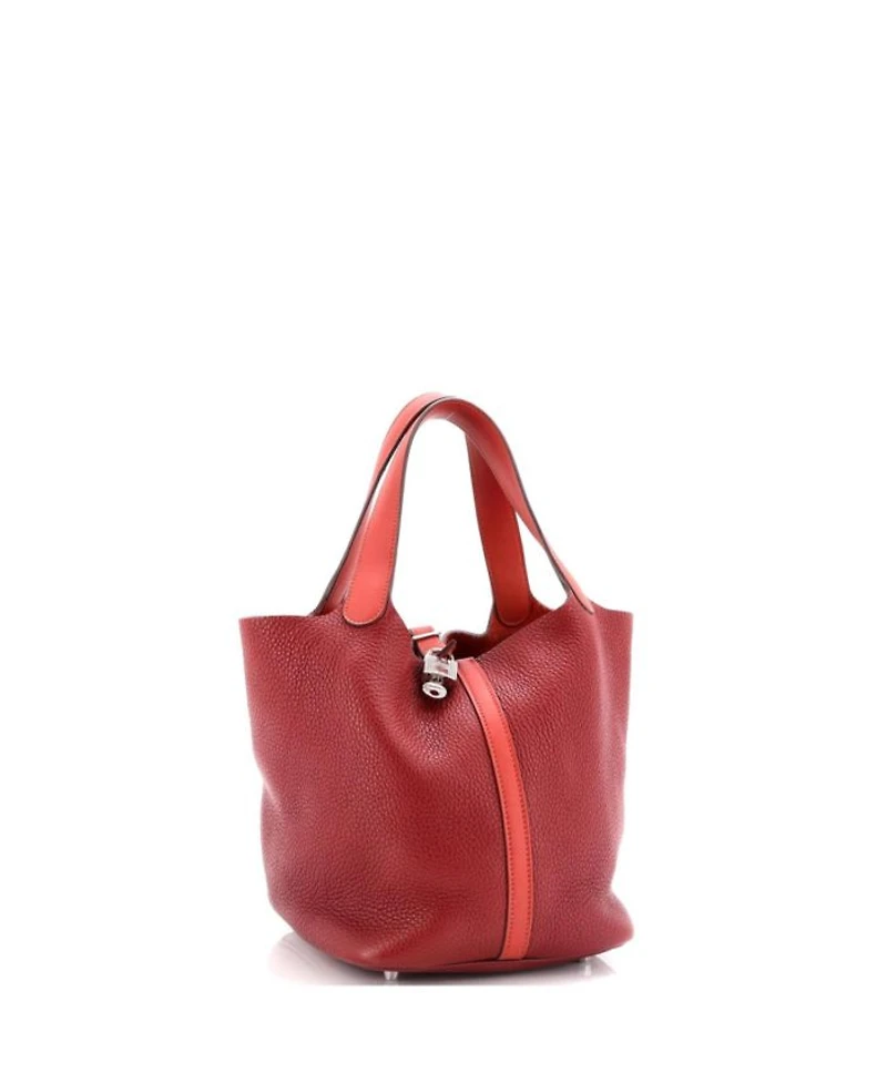 MM Bicolor Picotin Lock Bag Clemence with Swift