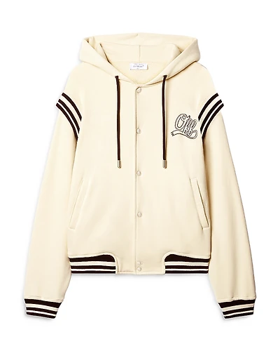Off-White Fleece Varsity Hoodie Jacket