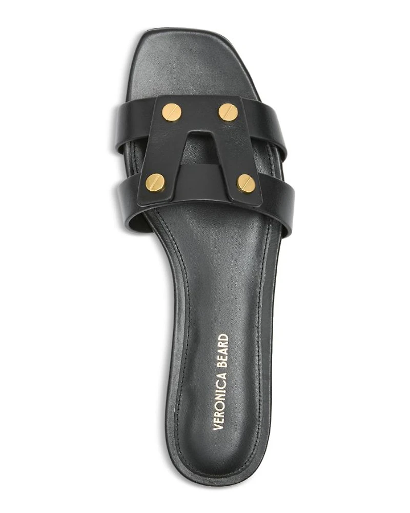 Women's Via Leather Slide Sandals