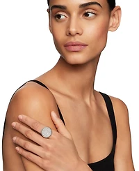 Sterling Silver DY Elements® Pavé Diamond Ring