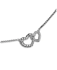 Sterling Silver Cable Collectibles® Diamond Heart Pendant Necklace, 15-17"