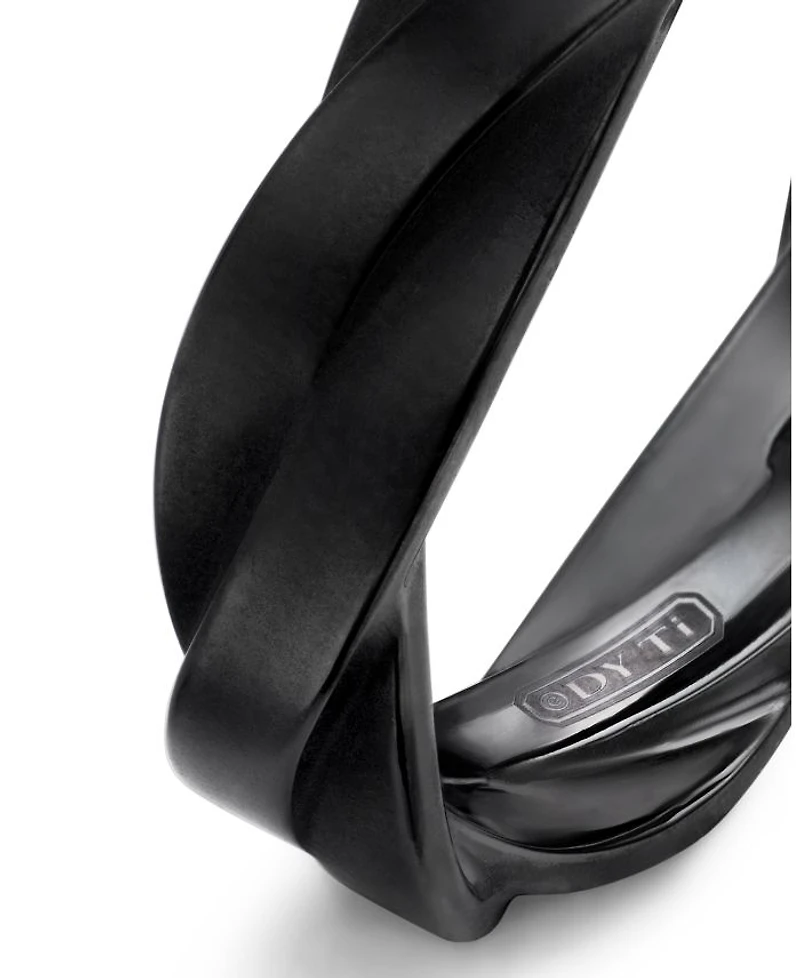 Men's DY Helios Band Ring Black Titanium, 6mm