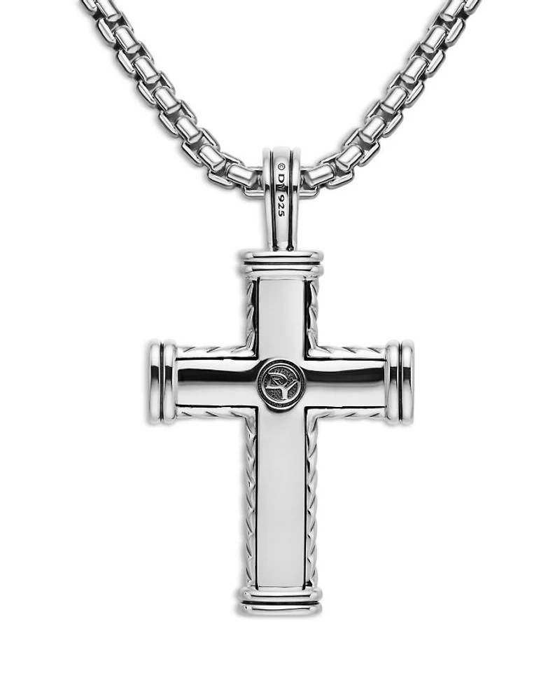 Men's Chevron Cross with Black Diamonds