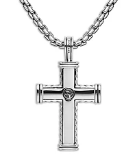 Men's Chevron Cross with Black Diamonds