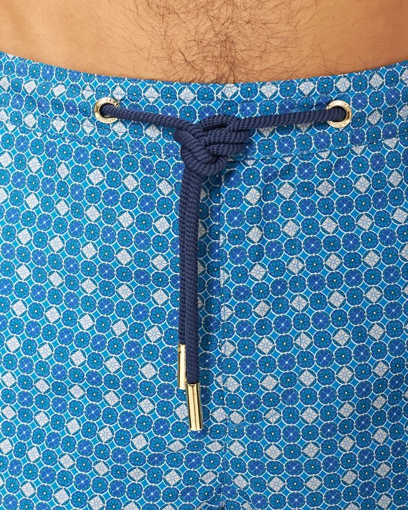 Bulldog Dahlia Drawstring 6" Swim Trunks
