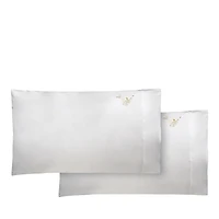 Dea Palm Beach Ibla Embroidered Sateen Pillowcase Pair, King