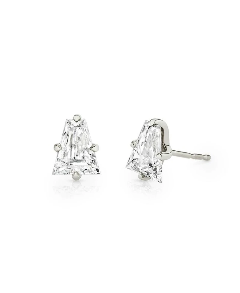 Iconic Lab-Grown Diamond Stud Earrings 14K Yellow and White Gold, 1.5ctw Keystone Lab Grown Diamonds
